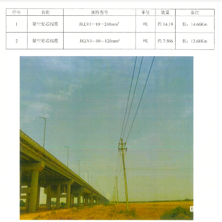 废旧架空铝芯电缆一批（中标方自己拆除）1批